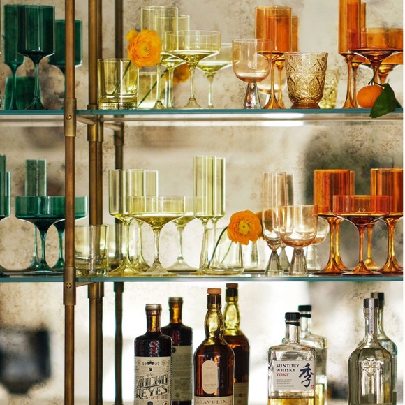 Morgan flutes Glasses Jewel Tones set of 4 - Picture 10 of 15